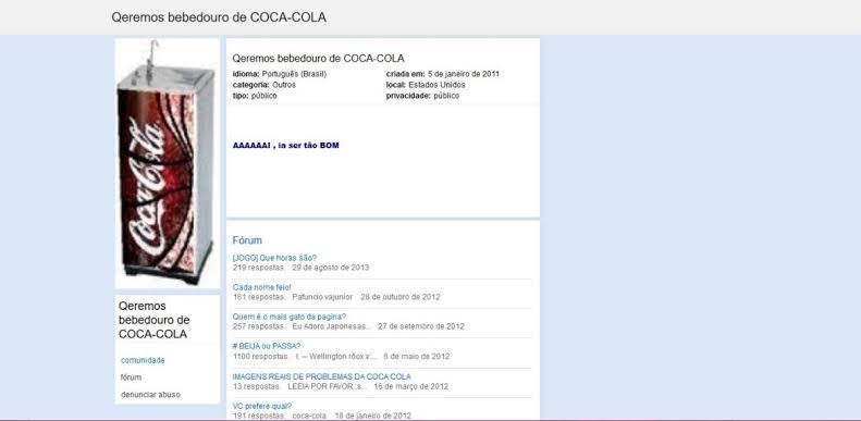 Queremos Bebedouro de Coca-Cola